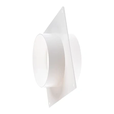 Abbildung von Steinberg14 Wandflansch 100mm ohne Rückstauklappe PVC Verbinder Verbindungsstück Rundrohr Lüftungsrohr