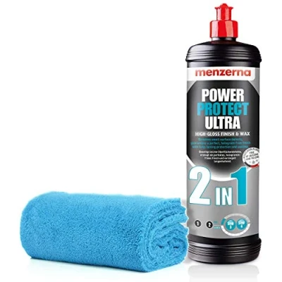 Abbildung von detailmate Menzerna Politur Set: 2in1 Power Protect Ultra 1L + Mikrofasertuch 550GSM, 40x40cm