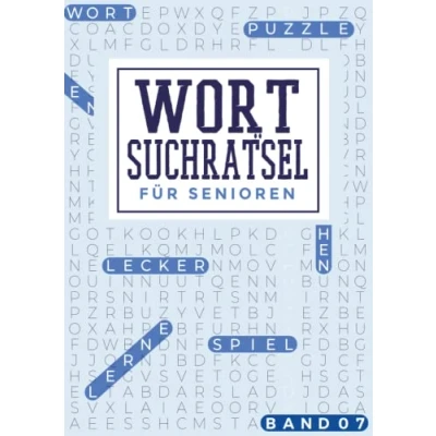 Abbildung von Wortsuchrätsel für Senioren Band 7: Rätselbuch in großer Schrift Gedächtnistraining Erwachsene, Rentner und im Großdruck Größe ca. DIN A4 Rätsel Aussehen
