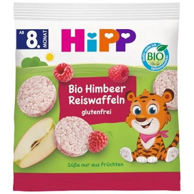 Abbildung von Hipp Bio Knabberprodukte Himbeer Reiswaffeln, 7er Pack (7 x 30 g)