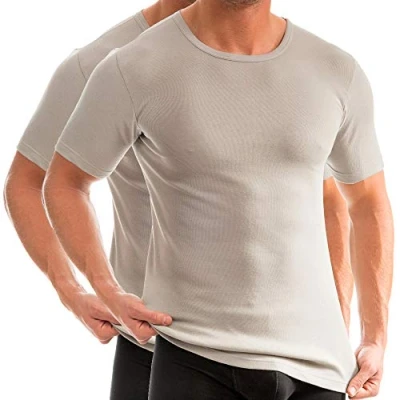 Abbildung von HERMKO Unterziehshirt 3840 2er Pack Herren kurzarm Shirt 100% Bio Baumwolle, Unterhemd