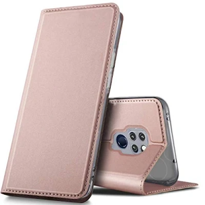 Abbildung von Verco Handyhülle für Mate 20, Premium Handy Flip Cover Huawei 20 Hülle [integr. Magnet] Book Case PU Leder Tasche, Rosegold