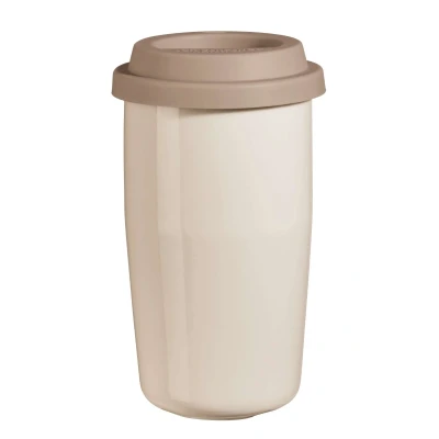 Abbildung von ASA cup &amp; go Thermobecher creme Deckel braun 0,35 l