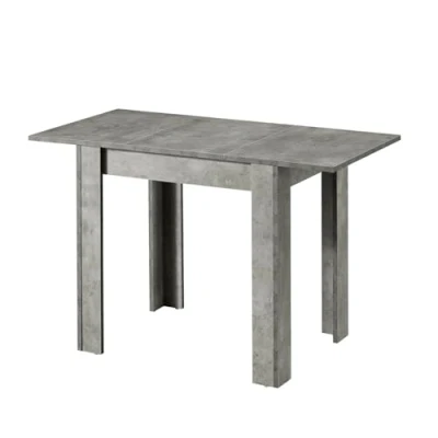 Abbildung von B&amp;D home Esstisch LIVIUS, 80 120x60cm ausziehbarer Esszimmertisch Küchentisch Holztisch für Küche, Esszimmer modern Design Beton Optik, 11218 60 BETO