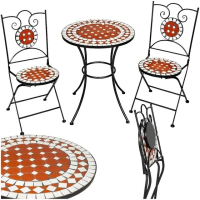 Abbildung von tectake Essgruppe Neapel, (Set, 3 tlg), Gartenmöbel Sets