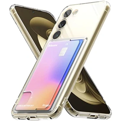 Abbildung von Ringke Fusion Card Kompatibel mit Samsung Galaxy S23 5G (2023) Hülle, transparente Harte Rückseite integriertem Slim Holder Wallet Cover für Clear