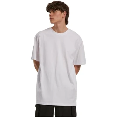 Abbildung von Build Your Brand Herren BY102S Organic Heavy Oversize Tee T Shirt, White, S