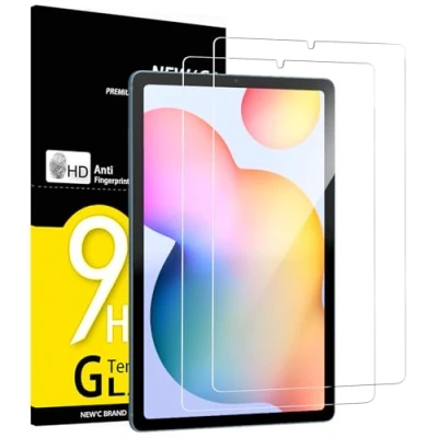 Abbildung von NEW&#039;C 2 Stück, Schutzfolie für Samsung Galaxy Tab S6 Lite 2022/2020 10.4 Zoll, Panzer Schutz Glas Folie,9H Härte,HD Displayschutzfolie, 0.33mm Ultra klar