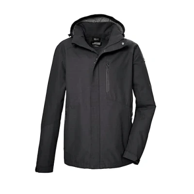 Abbildung von killtec Herren Funktionsjacke wasserdicht/Outdoorjacke mit abzippbarer Kapuze KOS 256 MN JCKT_CARLEB, grünanthrazit, XXL, 43280 000