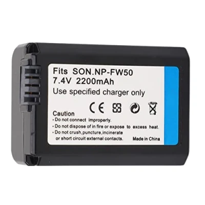 Abbildung von NP FW50 Akku für A6000 A6500 A6300 A7 A7II A7SII A7S A7S2 A7R A7R2 A7RII A55 A5100 RX10 RX10II Kamera, Digitalkamera Ersatzakku, 2200 MAh