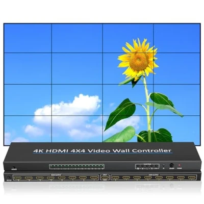 Abbildung von 4K HDMI Video Wall Controller 4x4 16 Ways TV Processor Large Screen Splicer Box 2x2 2x3 3x3 5X2 6X2 5X3 2X7 2x6 3x4 4X3 Multi