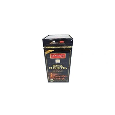 Abbildung von IMPRA Ceylon Royal Elixir Tea Big Leaf aus Sri Lanka, Aromatisierter Schwarzer Tee, großblättrig, lose in Dose (3x 200g)
