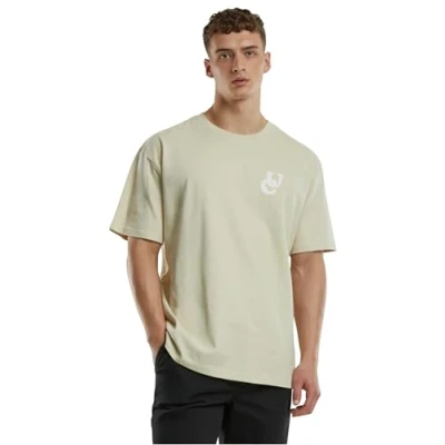Abbildung von Urban Classics Weavy LOGO Heavy TEE Tshirt print, Herren, Größe: Large, Sand