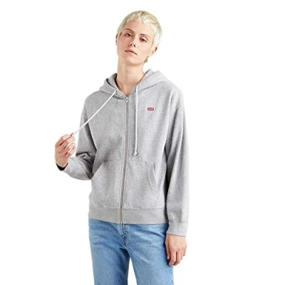 Abbildung von Levi&#039;s Standard ZIP Hoodie Sweatjacke, Damen, Größe: XXS, Starstruck heather grey