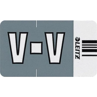 Abbildung von Leitz Orgacolor Buchstabensignal V VE=250 Stück grau