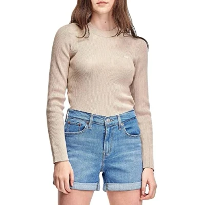 Abbildung von Levi&#039;s Damen Crew Rib Sweater Pullover Sweatshirt, Cement, M