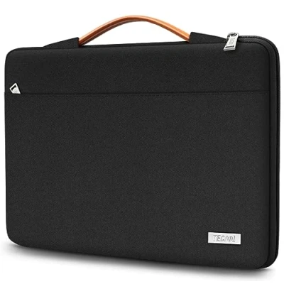 Abbildung von TECOOL 13,3 Zoll Laptop MacBook Tasche Hülle für Air Pro 13 M3 M2 M1 2024 2022 2012,MacBook 14 2023 2021,Surface Schutzhülle Wasserdicht Notoebook 13.3, Schwarz