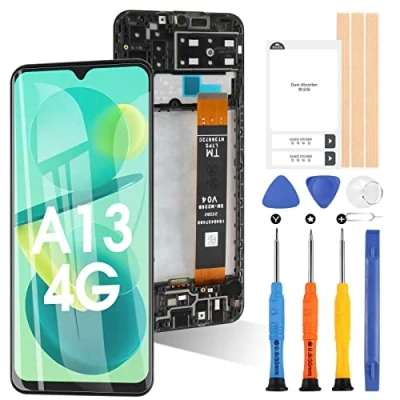 Abbildung von Display für Samsung Galaxy A13 4G A135F 6,6 Zoll LCD Digitizer Assembly Ersatzglas Touchscreen mit Werkzeuge (mit Rahmen, Nicht 5G A136 und A137)