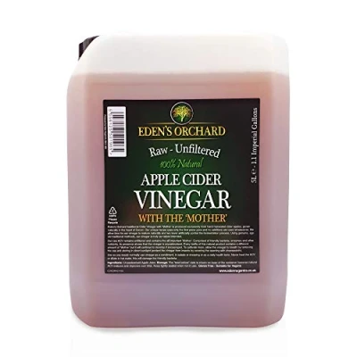 Abbildung von Eden&#039;s Orchard Apfelessig mit der Mutter roh und ungefiltert 5 Liter Kanister 1,1 Imperial Gallonen