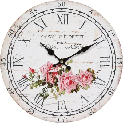 Abbildung von Ambiente Haus Wanduhr &quot;Wanduhr Rose 28cm&quot;