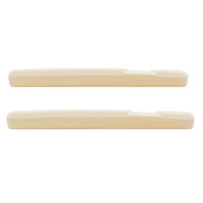 Abbildung von Musiclily Knochen Saddle Stegeinlage Set für Akustische Gitarre,DJ 12 72x3x9mm(2 Stück)