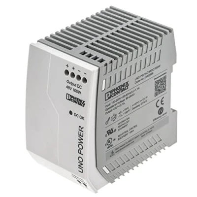 Abbildung von Phoenix Contact UNO PS/1AC/48DC/100W Phasen Getaktet DIN Schienen Netzteil 100W, 85 → 264V ac, 48V dc / 2.1A