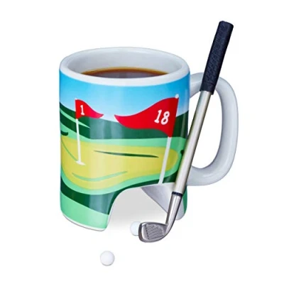 Abbildung von relaxdays Tasse Golftasse mit Schläger, Keramik