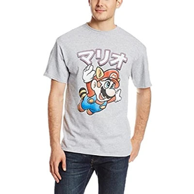 Abbildung von Nintendo Herren Mario Away T Shirt, Athletic meliert, L