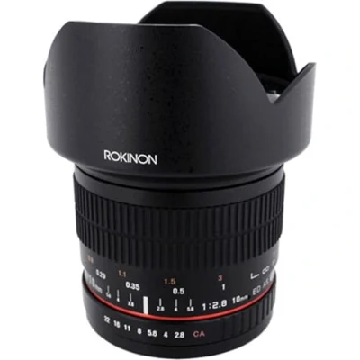 Abbildung von Rokinon F2.8 ED AS NCS CS Ultra Weitwinkelobjektiv für Sony E Mount (NEX) Kameras (10M E), Schwarz