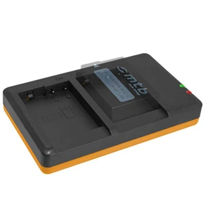Abbildung von Dual Ladegerät (Netz, USB) kompatibel mit Panasonic DMW BLC12 BLC12E / Leica BP DC12 Sigma 51 inkl. 2A Netzteil (2 Akkus gleichzeitig ladbar)
