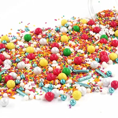 Abbildung von STREUSEL Ostern Hüpf Häschen bunt 90g Zuckerstreusel Eastern Frühling GLÜCK Sprinkles für Tortendeko Geburtstag Hasen Muffins Cupcakes Cake Pops