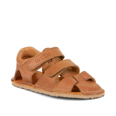 Abbildung von Froddo Flexible Barfußschuhe/Sandalen aus Leder, Doppelklett, FLEXY AVI in COGNAC G3150263 (Cognac, EU Schuhgrößensystem, Kleinkind, Numerisch, M, 25)
