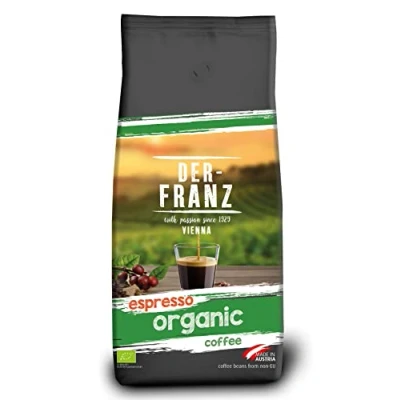 Abbildung von Der Franz Espresso Bio Kaffee, Intensität 5/5, Arabica umd Robusta, ganze Bohne, 1000 g