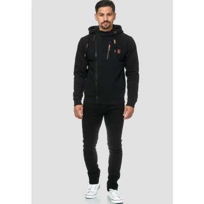 Abbildung von Indicode Jeans ELM Sweatjacke, Herren, Größe: Large, Black