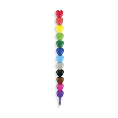Abbildung von Heart To Wachs Set in Herzform, stapelbar, 12 Farben
