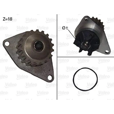 Abbildung von VALEO 506721 Wasserpumpe mit Dichtungen ohne Deckel PEUGEOT: 207 Schrägheck, 206 307 CITROËN: C4 I C3 Schrägheck