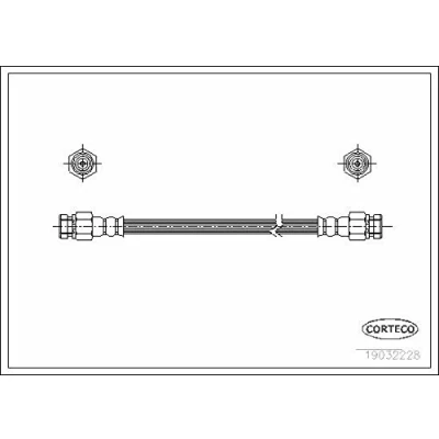 Abbildung von CORTECO 19032228 Bremsschläuche Hinterachse 191 SKODA: FELICIA 1 Pickup,