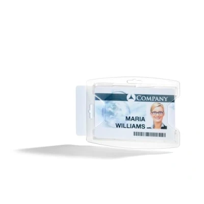 Abbildung von Durable Ausweishalter reXycle® für 2 Karten, Kartenhalter aus 70% recyceltem PP, 10 Stück, transparent, 895219