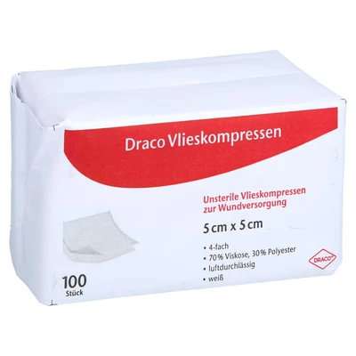 Abbildung von Vliesstoff kompressen Unsteril 5x5 cm 100 St
