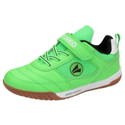 Abbildung von JAKO SH Winger Unisex Fußballschuh Halle für Kinder, Größe: 37, Neon green/jet black Schuhe