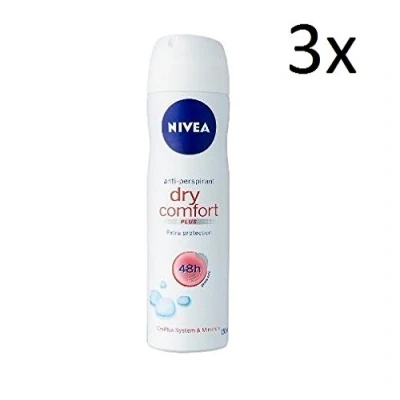 Abbildung von 3x Nivea dry comfort deo spray deodorant sprühen 150ml 48h