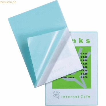 Abbildung von GBC selbstklebende Laminierfolien A4 125 mic, Peel&#039;nStick, Robuste Laminiertaschen im 100er Pack, Glänzend, Transparent, Ideal für Büro &amp; Schule, 3747243