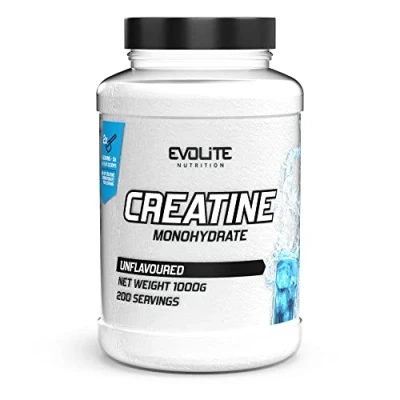 Abbildung von Creatin Monohydrat 1kg Taurin Kreatin Pulver, Pre Workout 200 Portionen Support für Muskelaufbau, Performance und Gehirnleistung Perfekt Löslich, Vegan, 6 Monate Vorrat Evolite Nutrition