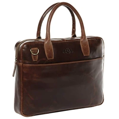 Abbildung von SID &amp; VAIN SLIM Business 15&quot; Notebooktasche, Herren, Größe: One Size, Braun cognac