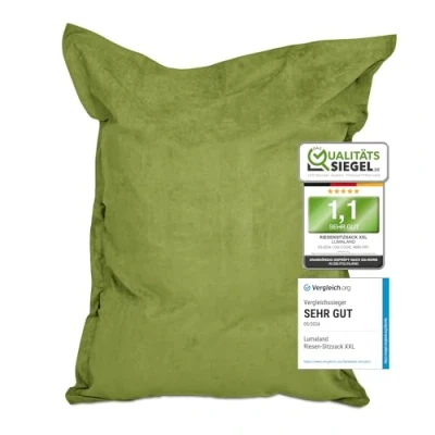 Abbildung von Lumaland Sitzsack Luxury Riesensitzsack XXL Bodenkissen, 380L 140x180cm waschbar wasserfest In &amp; Outdoor 5 Jahre Garantie
