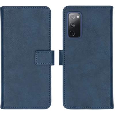 Abbildung von Samsung Galaxy S20 FE Hülle Kunstleder iMoshion Klapphülle Handyhülle Dunkelblau