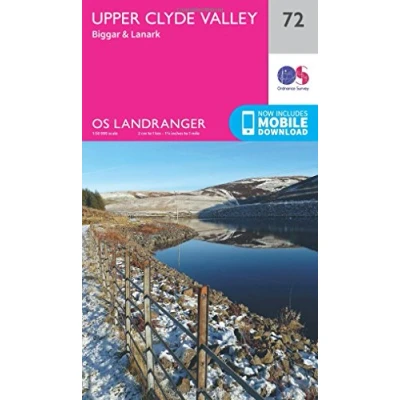 Abbildung von Upper Clyde Valley, Biggar &amp; Lanark (OS Landranger Map, Band 72)