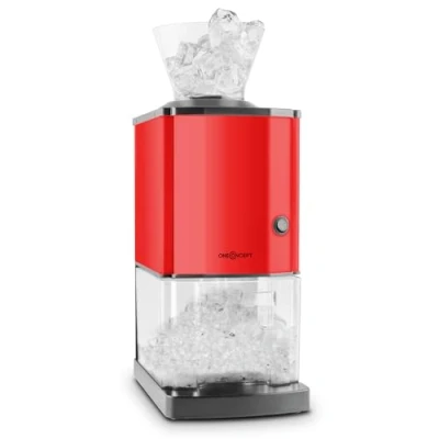 Abbildung von OneConcept Crushed Ice Maschine, Schneller Maker mit Auffangschale, Eiscrusher Elektrisch 3,5L Fassungsvermögen, Tragbare Maschinen für 15kg/h