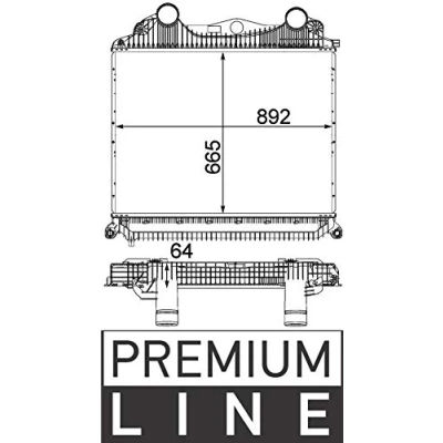 Abbildung von MAHLE ORIGINAL CI 123 000P Ladeluftkühler