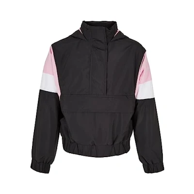 Abbildung von Urban Classics Light 3TONE Windbreaker für Kinder, Größe: 158/164, Black girlypink white